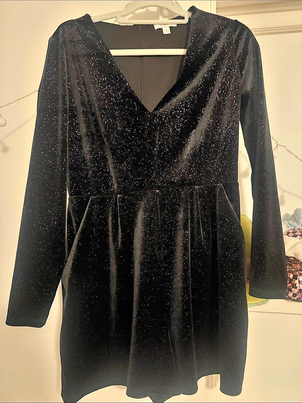 Candie's Black Glitter Romper Size Medium